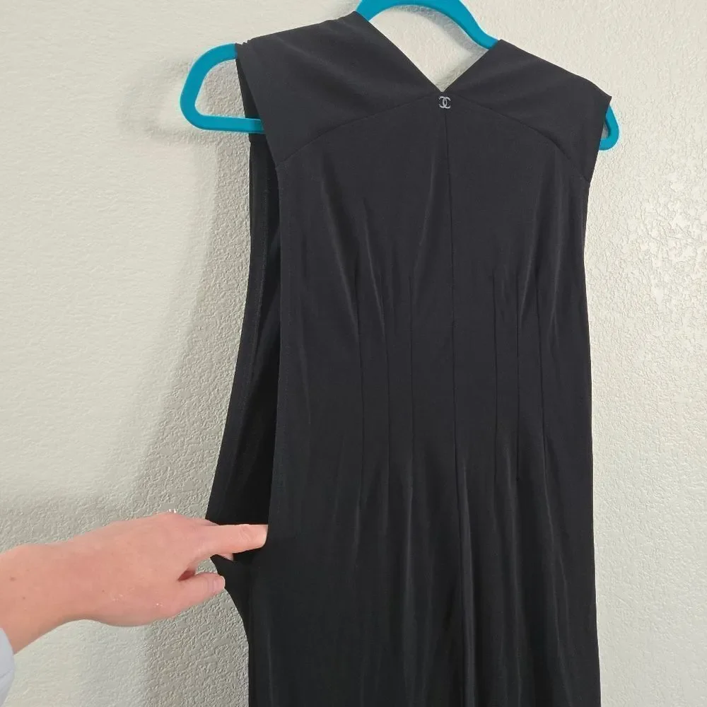 Chanel Black Sleeveless Dress Gown Size 48